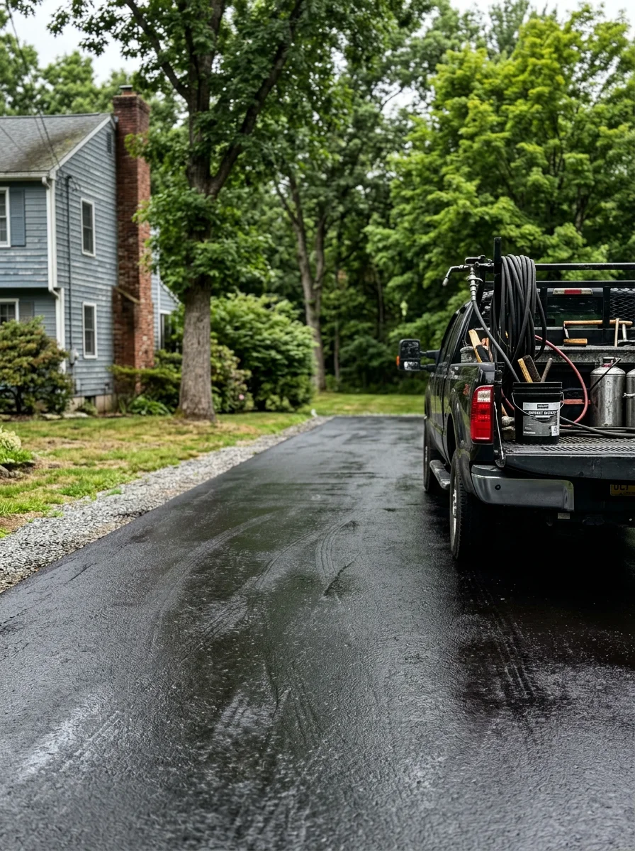 Tradesperson performing detailed work on Monticello residential property exterior.
